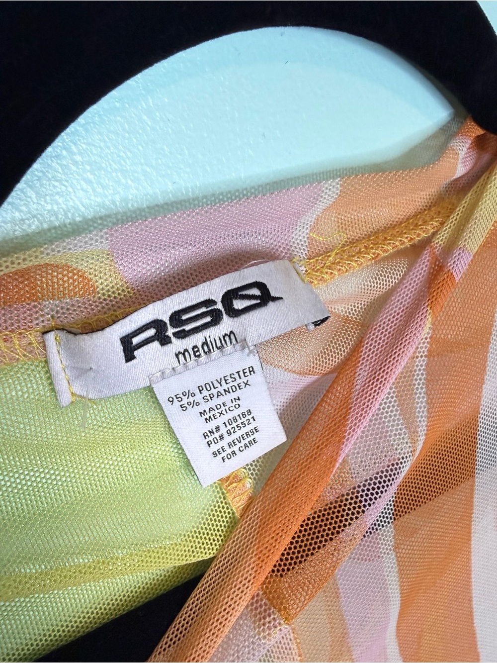 RSQ Sheer Floral Panel Long-Sleeve Top - Picture 2 of 2